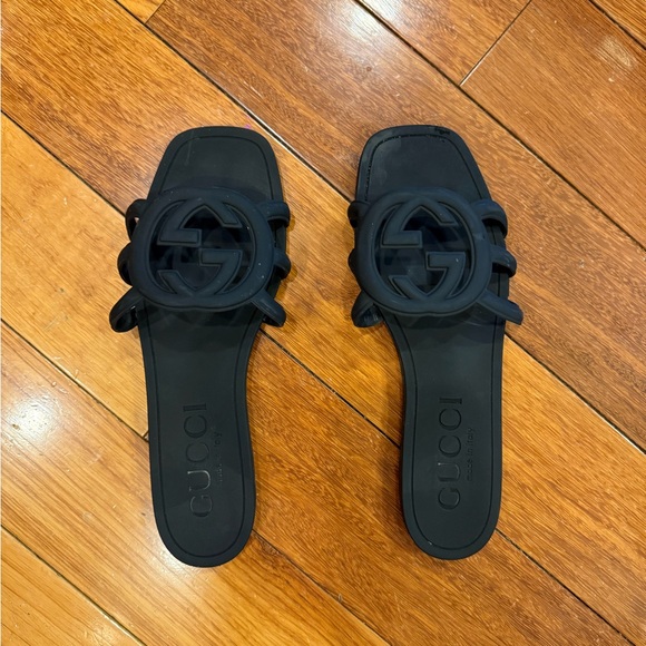 Gucci sandals - black rubber - Picture 1 of 2